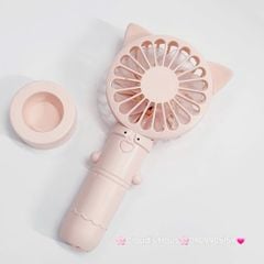 Mini Fan - Quạt Cầm Tay - Để Bàn Có Sừng Đỏ