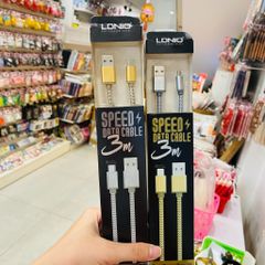 CÁP SẠC LDNIO LS31 chính hãng DÀI 3M - Micro + Lightning 2.1A