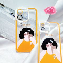 Case Ốp điện thoại iPhone Trong dẻo cô gái So sexy viền cam