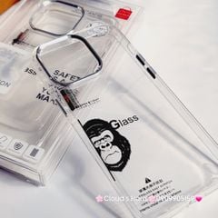 Case Ốp điện thoại iPhone Likgus Kính Trong KingKong viền màu Camera iPhone 15/16/Pro/Plus/Promax