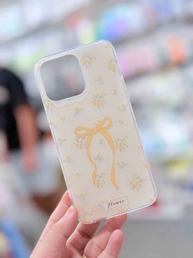 Case Ốp điện thoại iPhone Nơ Vàng Hoa nhí iPhone 12/13/14/15/16/Pro/Promax