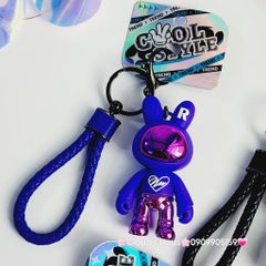 Móc khóa Thỏ Hologram R dây da