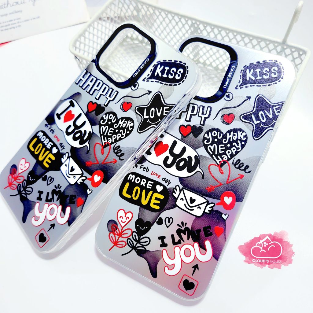 Case Ốp điện thoại iPhone Hologram I love you iPhone 11/12/13/14/Pro/Promax