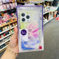Case Ốp điện thoại Iphone X&M trong loang màu đính đá iPhone Xsm/11/12/13/14/15/Plus/Pro/Promax