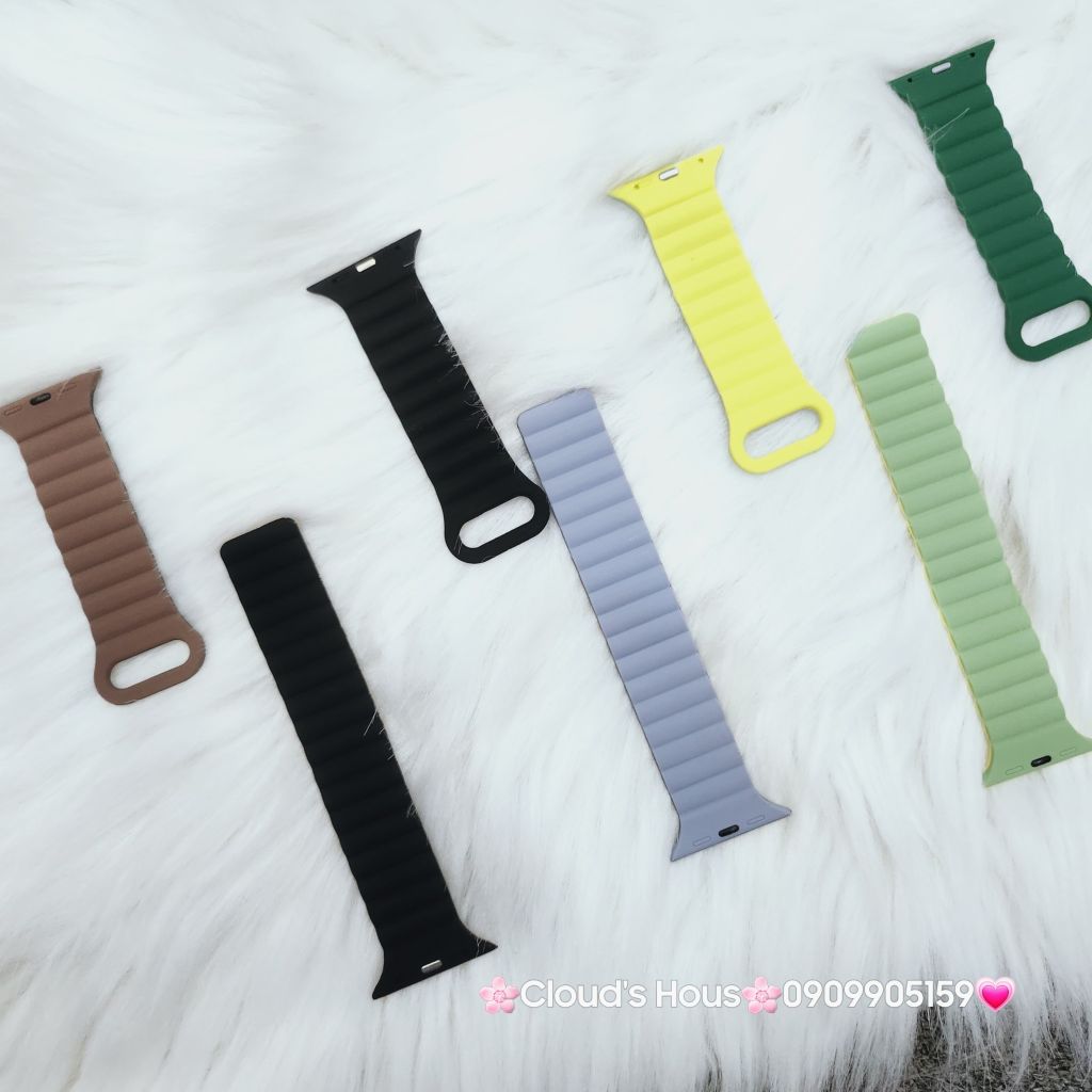 Dây Apple Watch Silicone Basic Chống bẩn Hai màu có nam châm siêu xịn