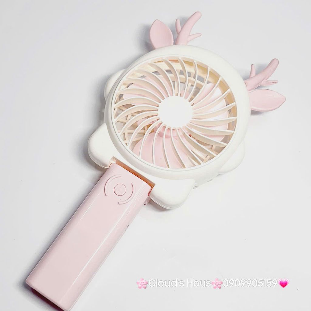 Mini Fan - Quạt Cầm Tay Có Tai Sừng Nhiều màu