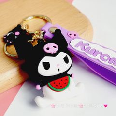 Móc Khóa Kuromi Đen & Tím