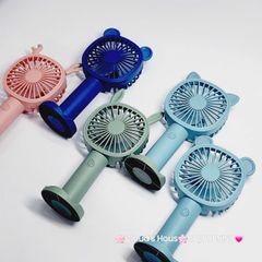Mini Fan - Quạt Cầm Tay Tai Thú Nhiều Màu ( có đế rời để bàn)