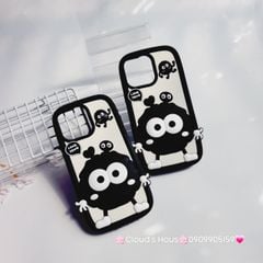 Case Ốp điện thoại iPhone Hòn Than Đen Cute Su dẻo 3D Nổi iPhone 11/12/13/14/15/Plus/Pro/Promax