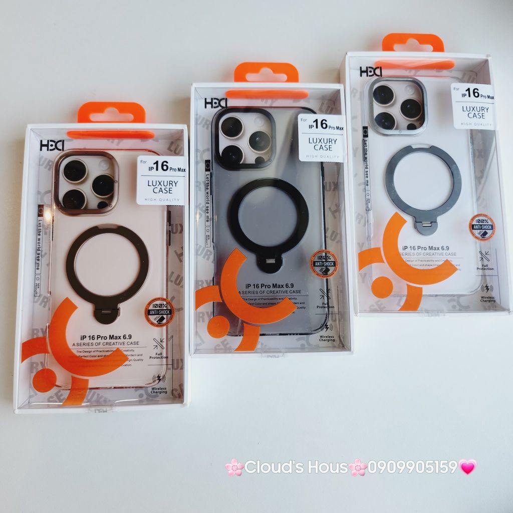 Case Ốp điện thoại iPhone HD CASE CHỐNG DỰNG LƯNG NHÁM CAMERA Magsafe Trong Chống Shock iPhone 16Promax(LUXURY CASE)