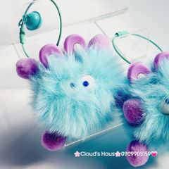 Móc Khóa Cục Bông Monster  Nhiều Màu Dễ Thương