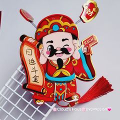 Ông Thần Tài Trang Trí Ngày TẾT (Hít tủ lạnh, treo mai, treo đào,..)