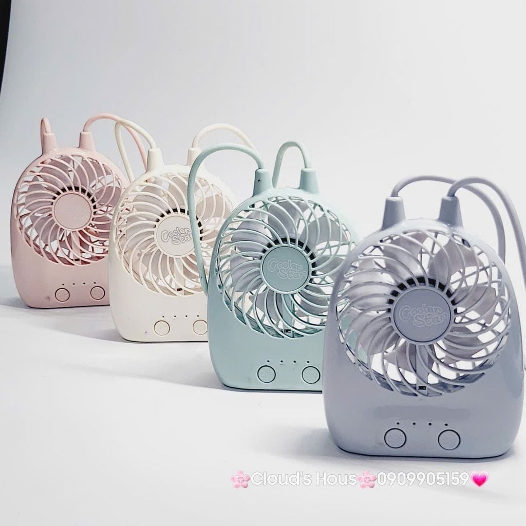Mini Fan - Quạt Cầm Tay - Để Bàn Có Dây Xách Du Lịch