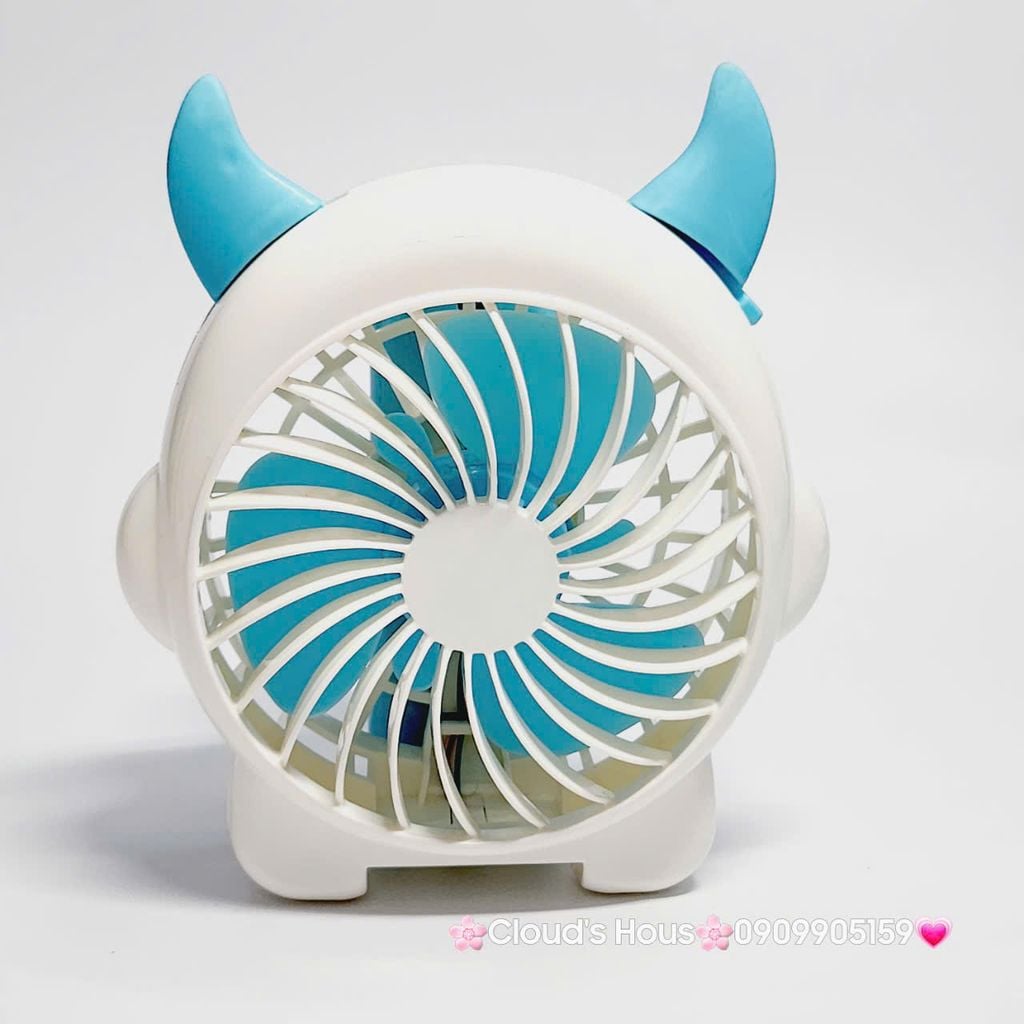 Mini Fan - Quạt Cầm Tay Có Tai Sừng Nhiều màu