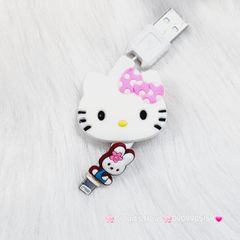 Cáp sạc rút gọn Hello Kitty USB-Lightning