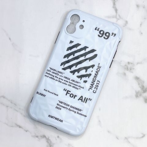 Case Ốp điện thoại iPhone OFF WHITE 3D nổi Form tròn iPhone 7/8/X/Xs/11/12/Plus/Max/Pro/Promax