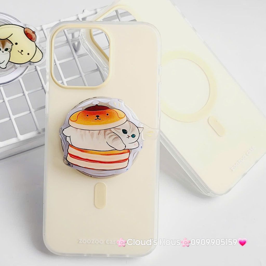 Case Ốp điện thoại iPhone Trong Nhám Magsafe Vàng Pastel Zoozoo Case iPhone 12/13/14/15/Pro/Promax