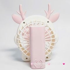 Mini Fan - Quạt Cầm Tay Có Tai Sừng Nhiều màu