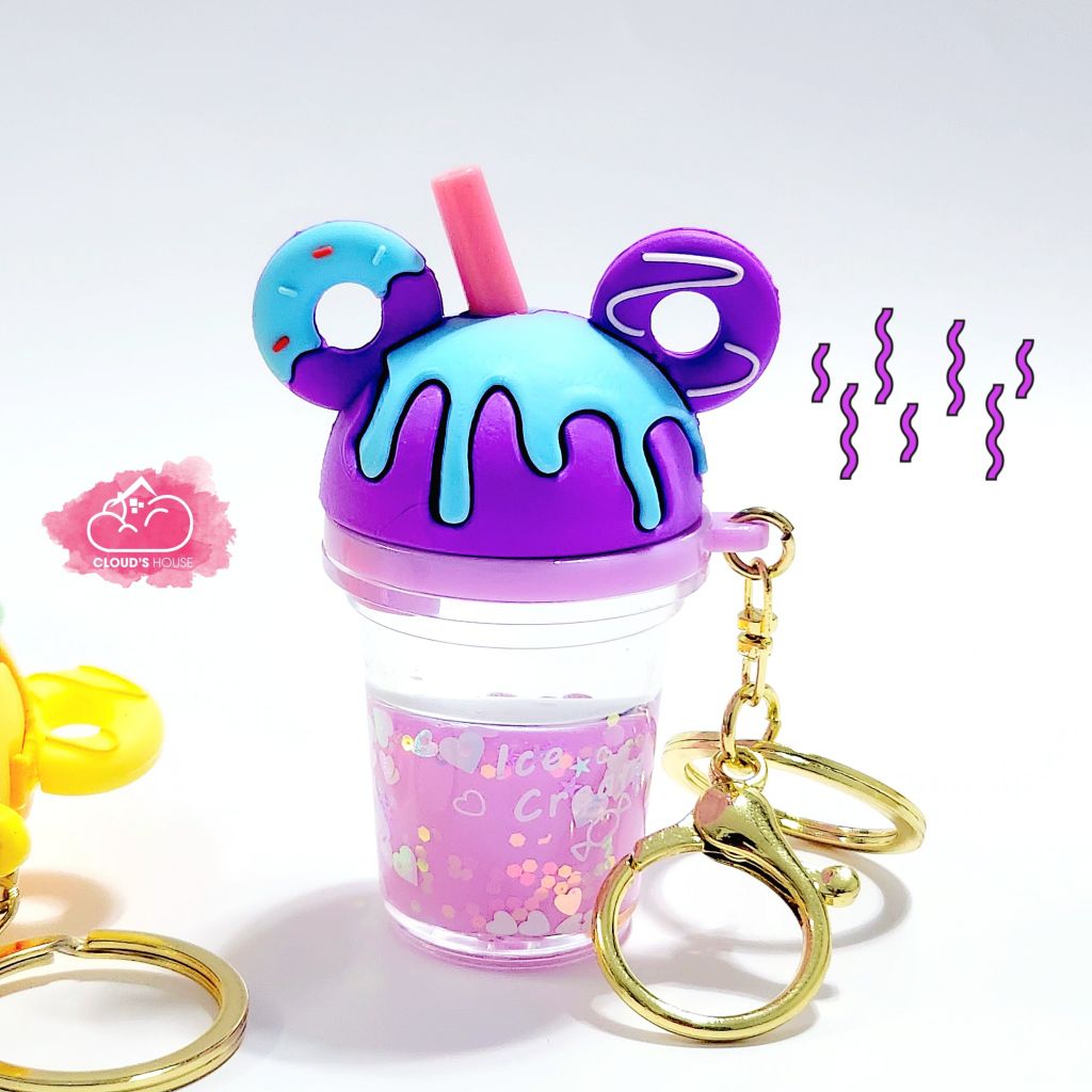 MÓC KHÓA Ly Kem Jelly Nước Mát Lạnh Bling Bling