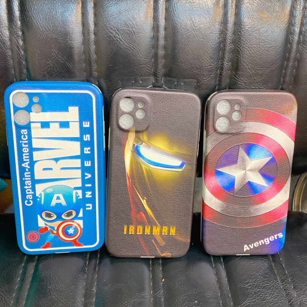 Case ốp điện thoại Iphone Nhám da Marvel siêu anh hùng (nhiều mẫu)