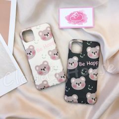 Case ốp điện thoại iPhone Gấu Be happy bóng gợn sóng