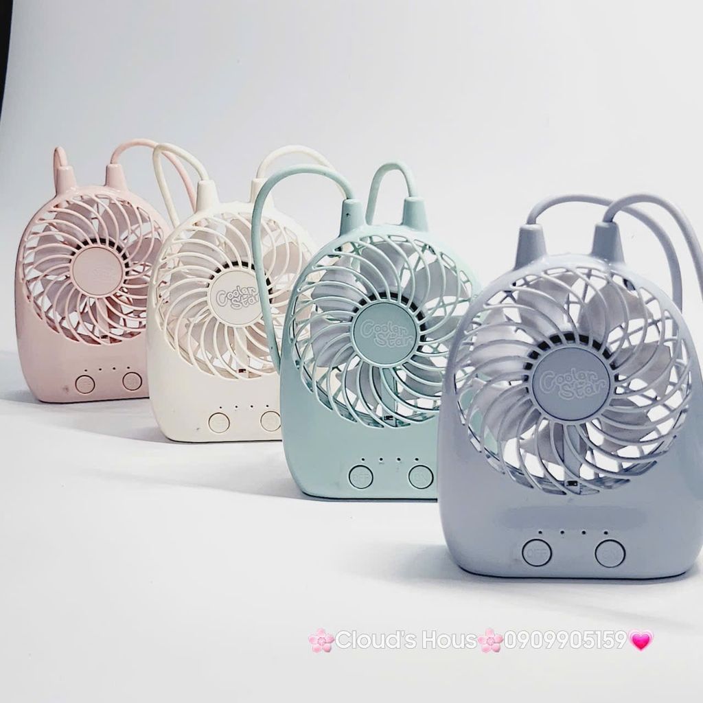 Mini Fan - Quạt Cầm Tay - Để Bàn Có Dây Xách Du Lịch