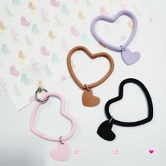 Vòng charm đeo tay Silicone Trái tim basic