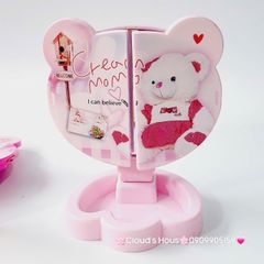 Gương Để Bàn Có Nắp Kèm Để Phụ Kiện
