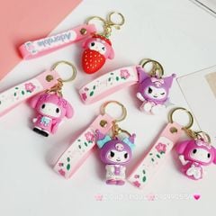 Móc Khoá Kuromi & Melody dây Sakura Adorable