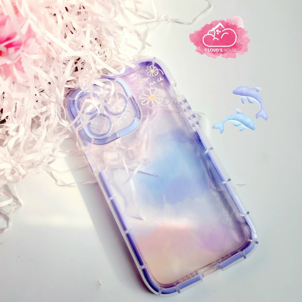 Case Ốp điện thoại iPhone Phao Trong họa tiết Tím Chống shock iPhone 13Promax
