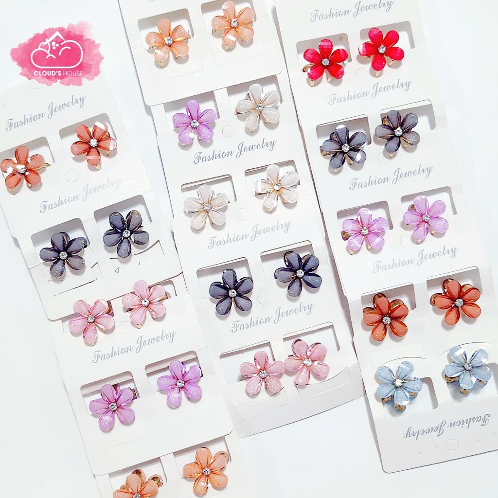 Kẹp tóc Hoa Đá Bling Bling - Ngọc Trai