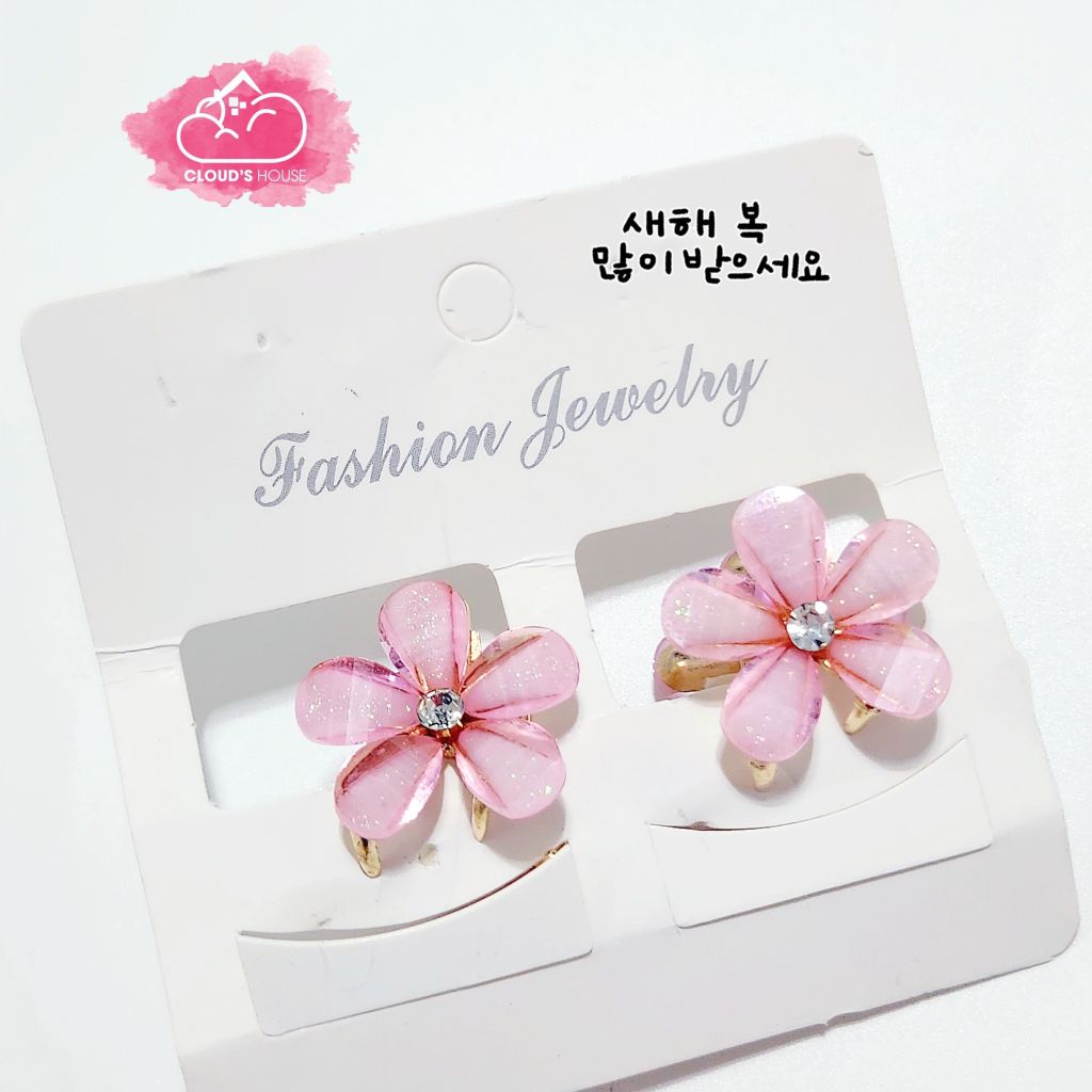 Kẹp tóc Hoa Đá Bling Bling - Ngọc Trai