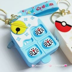 Bóp móc khoá Silicone Que Kem Pop It