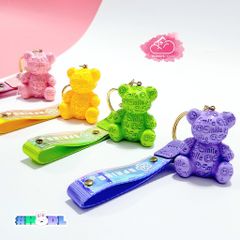 Móc Khóa Gấu kẹo bóng Smile Spring