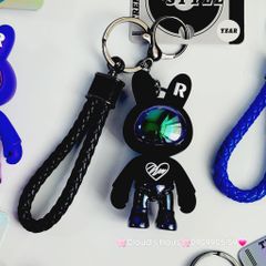 Móc khóa Thỏ Hologram R dây da