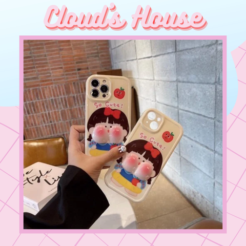 Case Ốp điện thoại iPhone Bạch Tuyết Bé mập Phao Má phồng Chống Shock iPhone 11/12/13/14/Plus/Pro/Promax