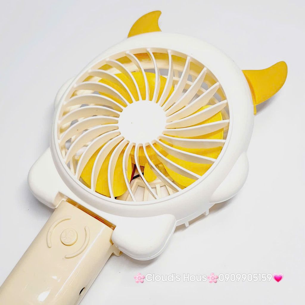Mini Fan - Quạt Cầm Tay Có Tai Sừng Nhiều màu
