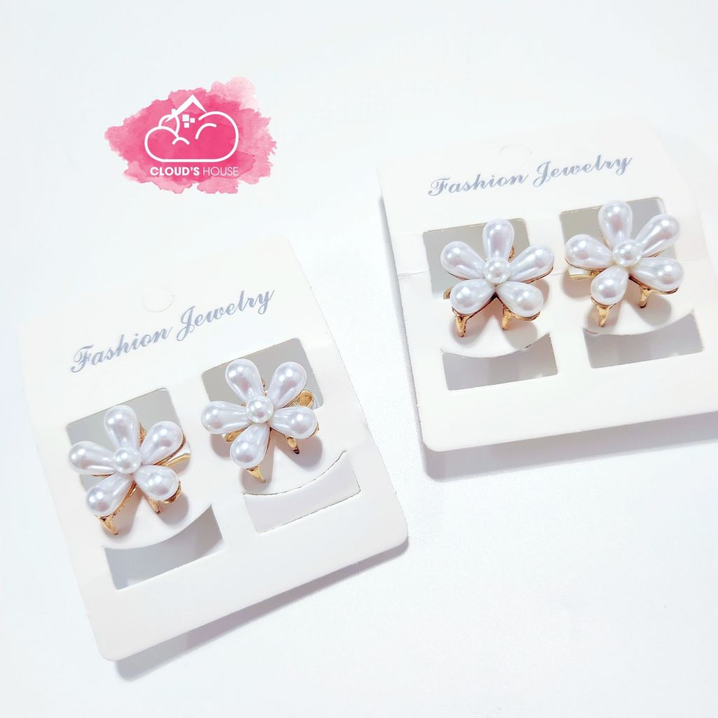 Kẹp tóc Hoa Đá Bling Bling - Ngọc Trai