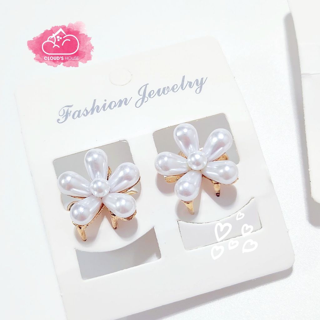 Kẹp tóc Hoa Đá Bling Bling - Ngọc Trai