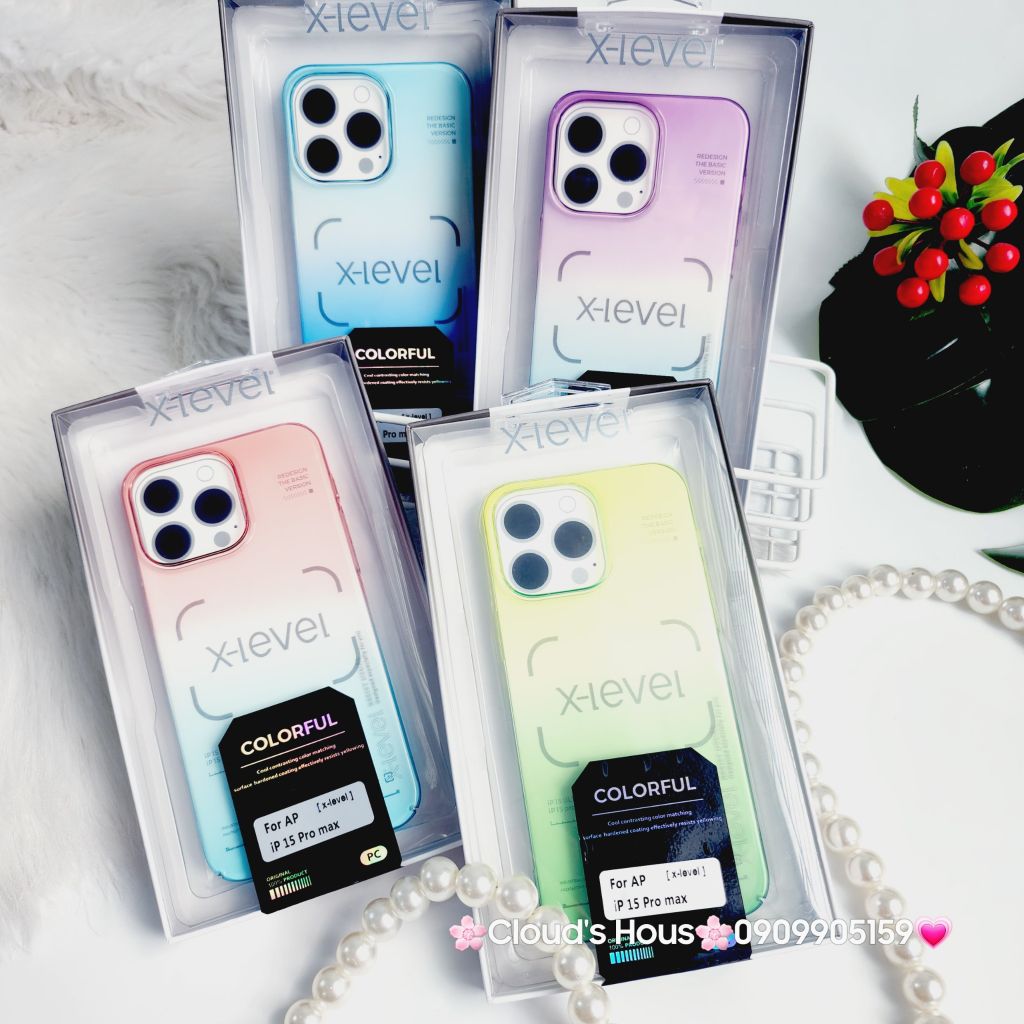 Case Ốp điện thoại iPhone X-level Chính hãng Ombre  iPhone 15Promax