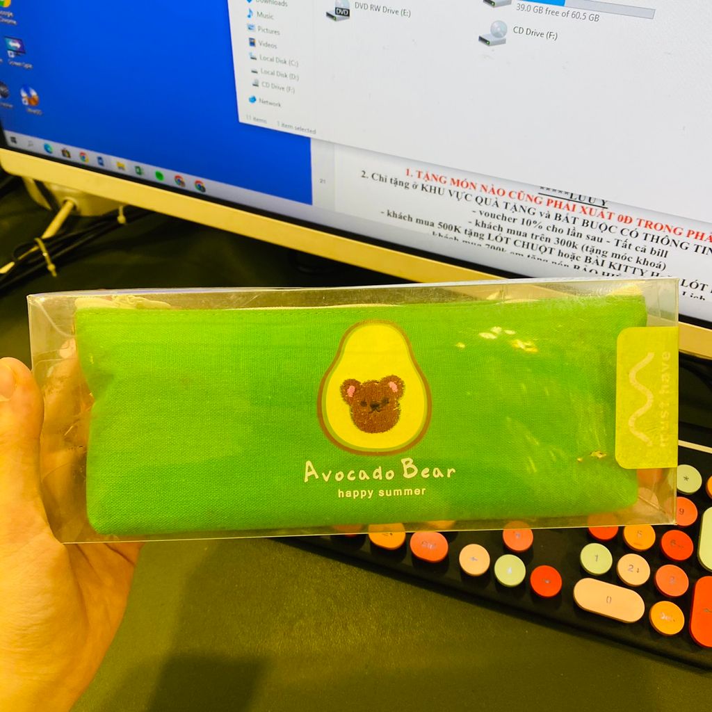 Bóp viết vải Kute