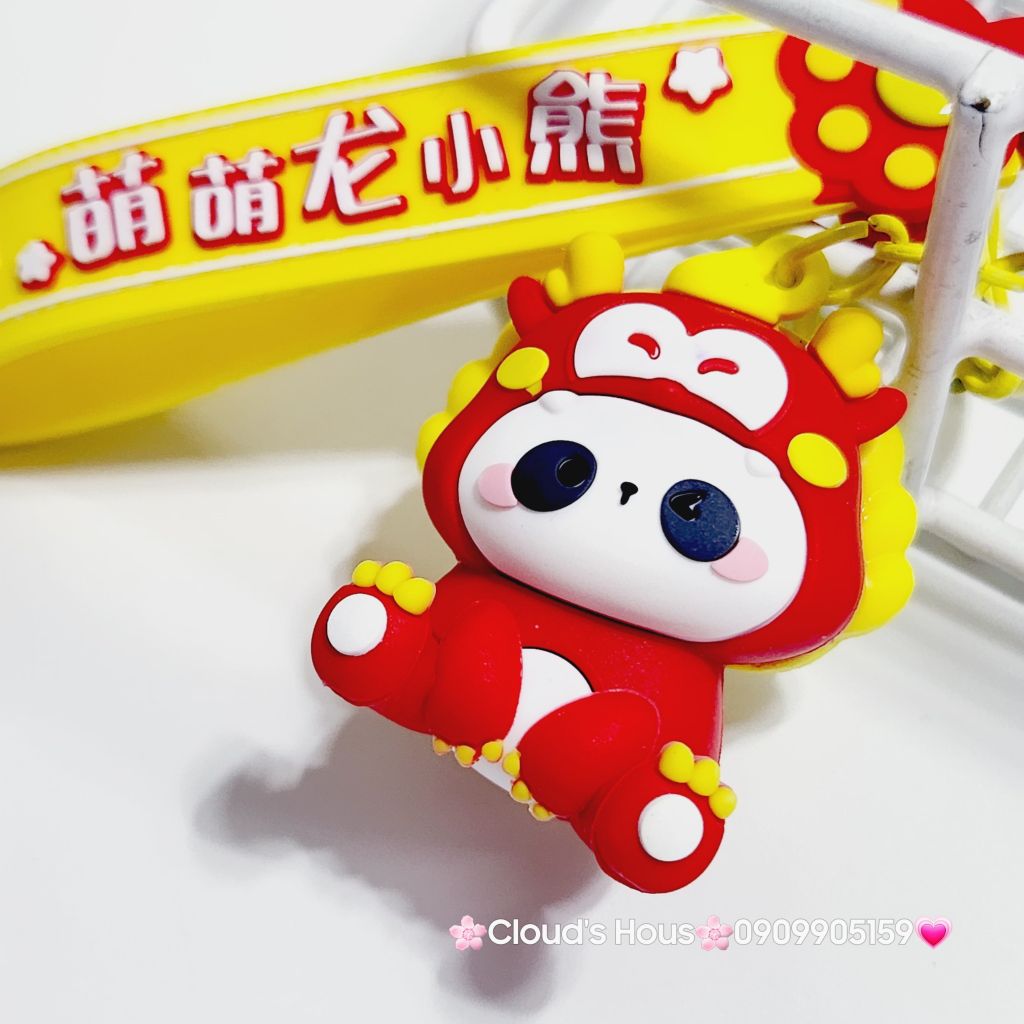 Móc Khóa Gấu Trúc Panda Cosplay Lân Rồng TẾT
