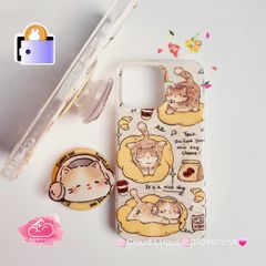 Case Ốp điện thoại iPhone Mèo Mập Lười Nice Day Kèm Popsocket Magsafe Nam Châm iPhone 11/12/13/14/15/Pro/Promax