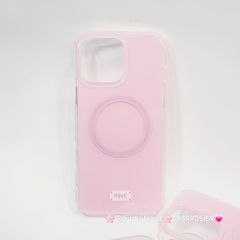 Case Ốp điện thoại iPhone Trong Crytal Magsafe Hồng Pastel Case iPhone 12/13/14/15/16/Pro/Promax