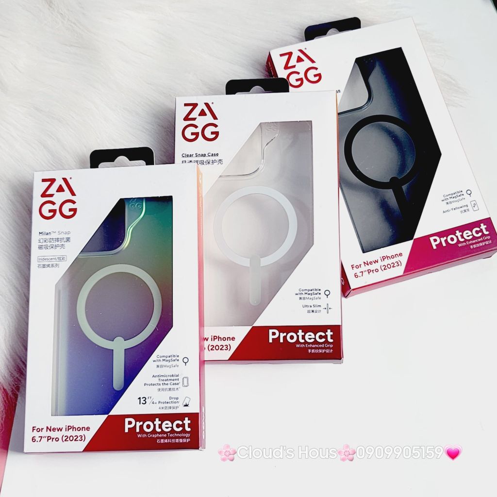 Case Ốp điện thoại iPhone ZAGG Chính hãng Trong Magsafe iPhone 15Promax