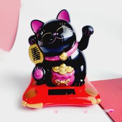 Mèo Thần Tài Nhựa Đen Size Siêu To