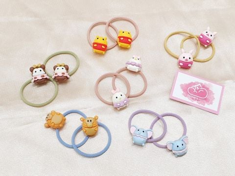 CỘT TÓC Có Charm Cho Bé (1 Set 2 Cặp)