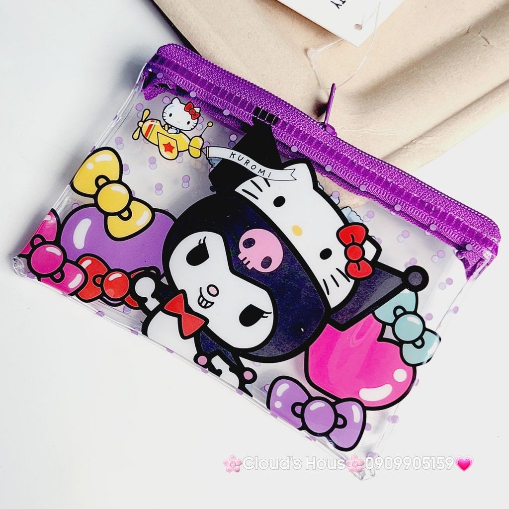 BÓP Ví Mini Trong Suốt In Hình Kute Sanrio Chính Hãng