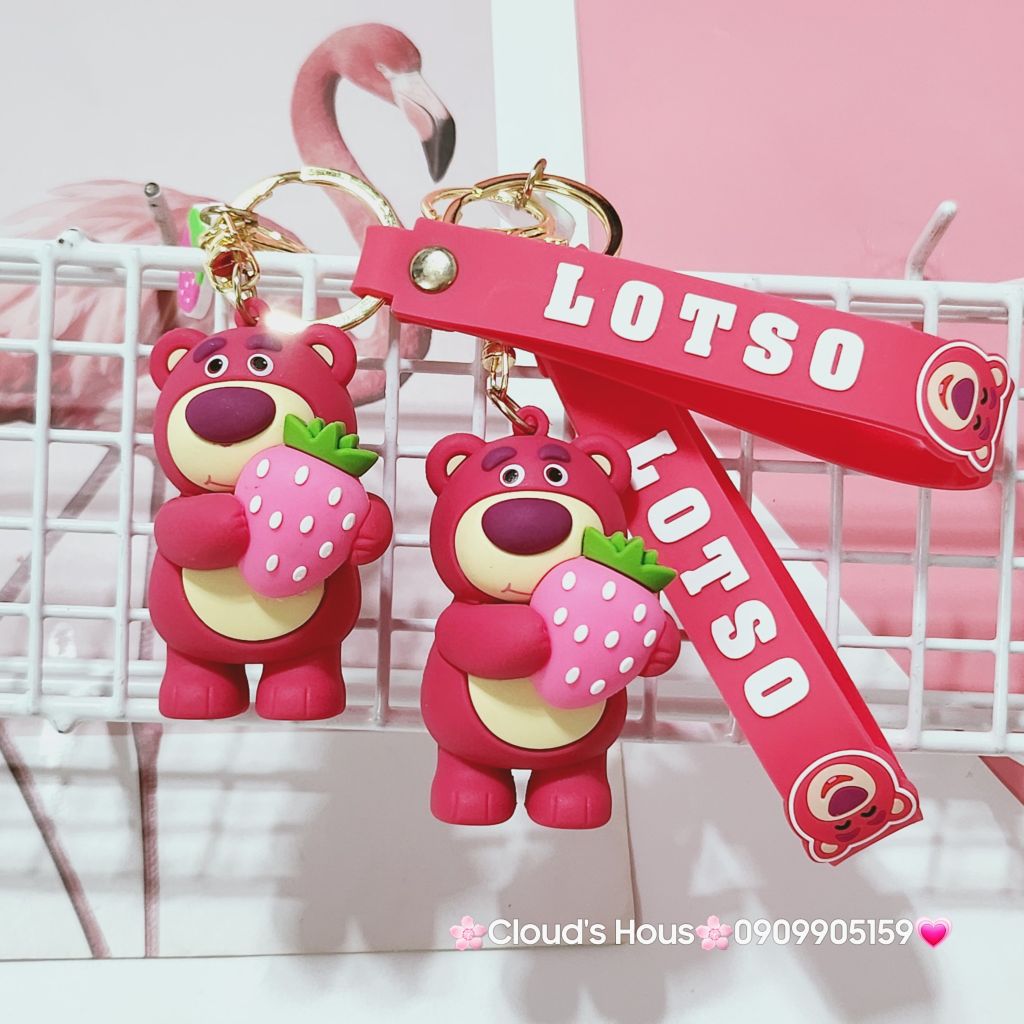 MÓC KHÓA GẤU DÂU LOTSO Mập Kute (4 mẫu)