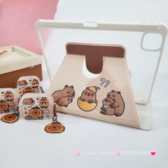 Case Ốp Bao da iPad Chuột Capybara iPad 9.7/10/10.2/10.5/10.9/11/12.9inch